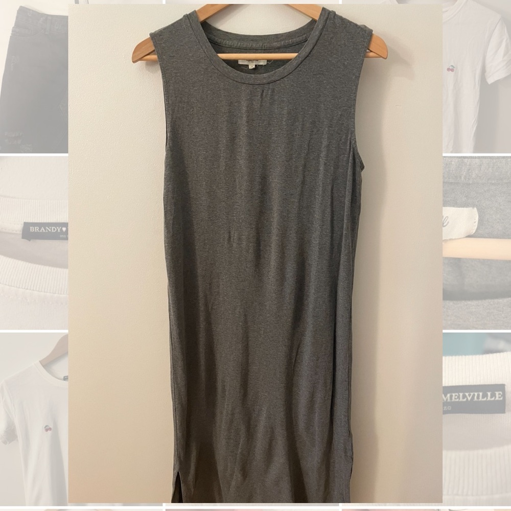 Madewell Gray Maxi Shift Dress